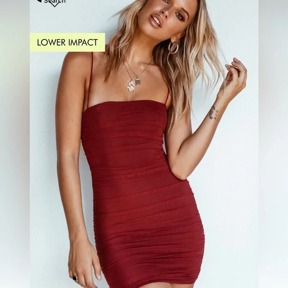 open lace back dress Jenevieve Strapless Drape Mini Dress | Red | Womens